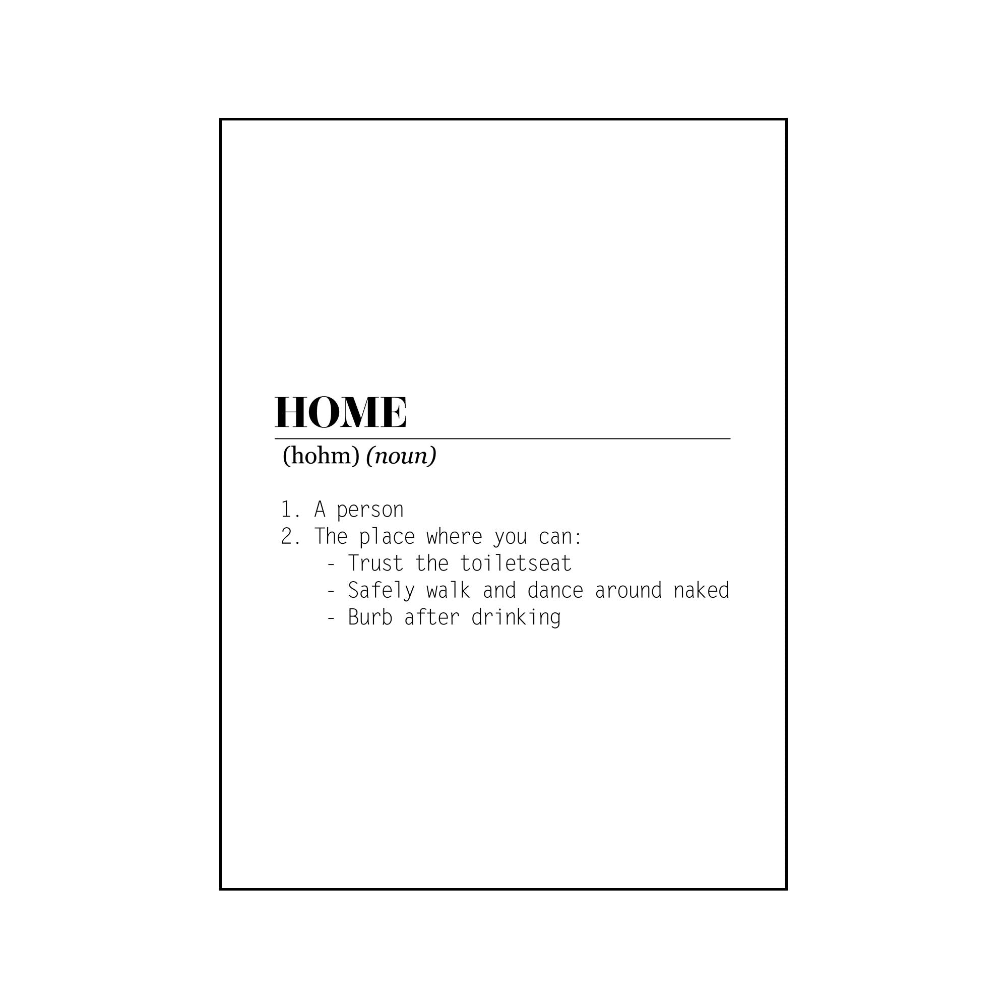 Poster - Paper - Home Dictionary - White - A3