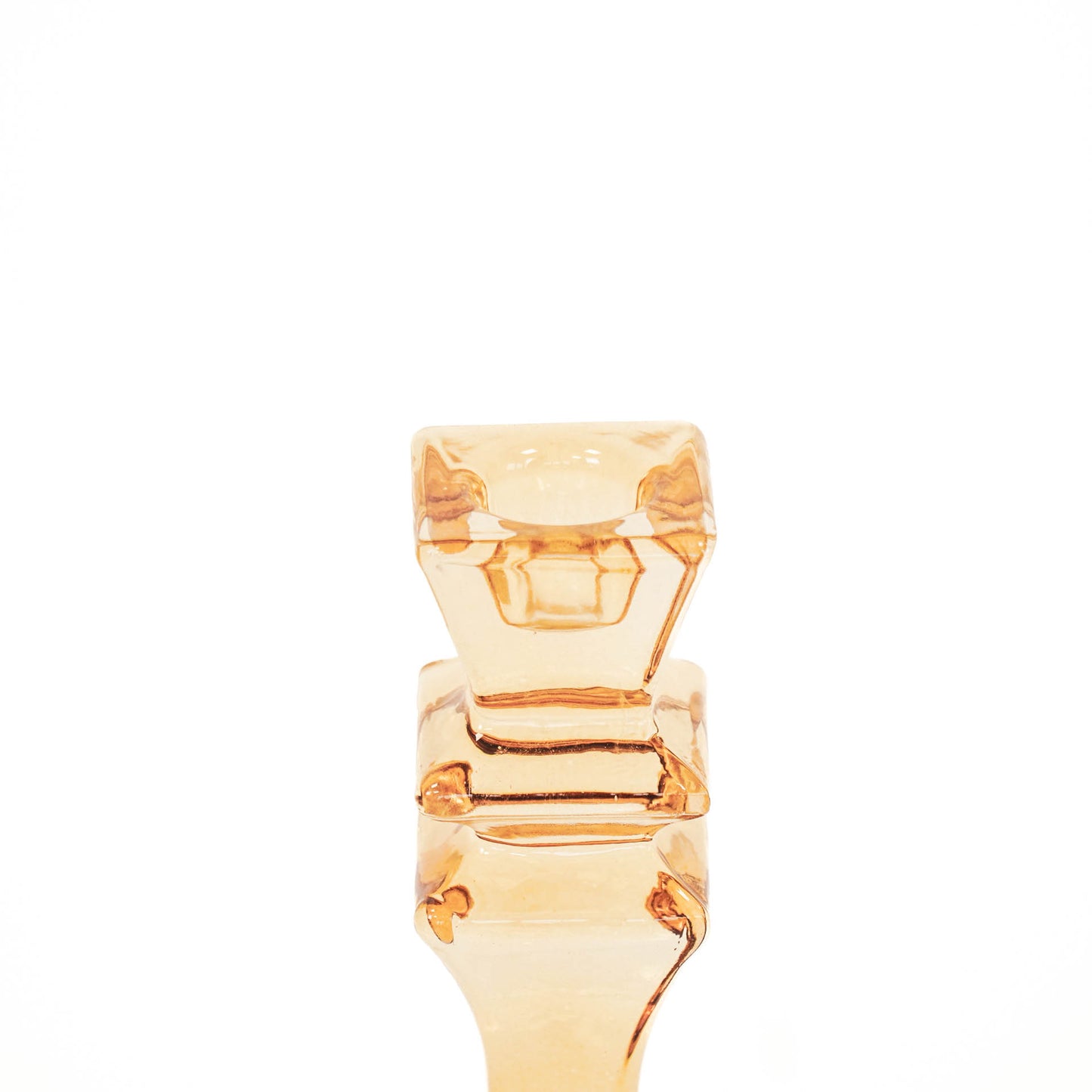 HV Glass Candleholder - Amber - 8x15,5cm