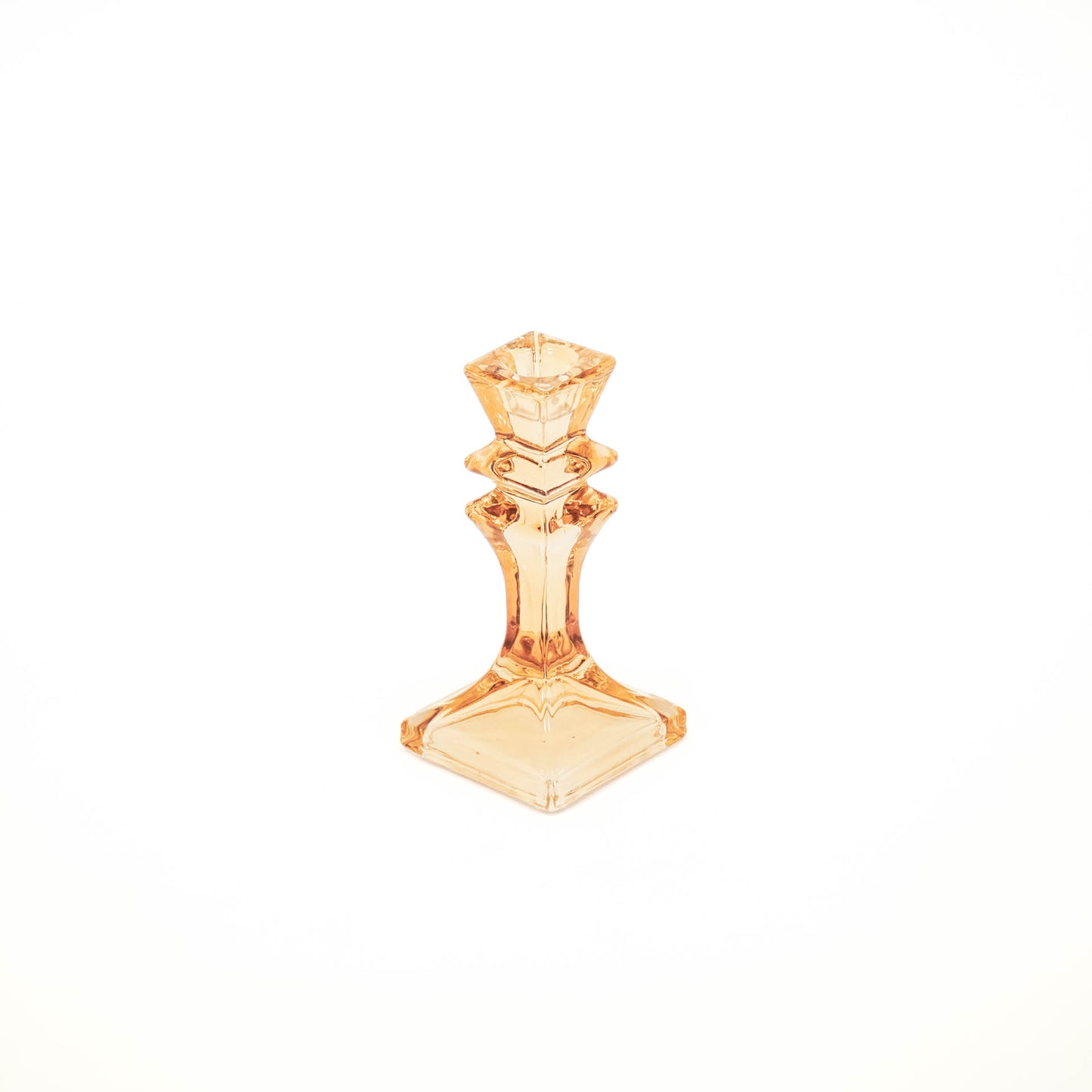 HV Glass Candleholder - Amber - 8x15,5cm