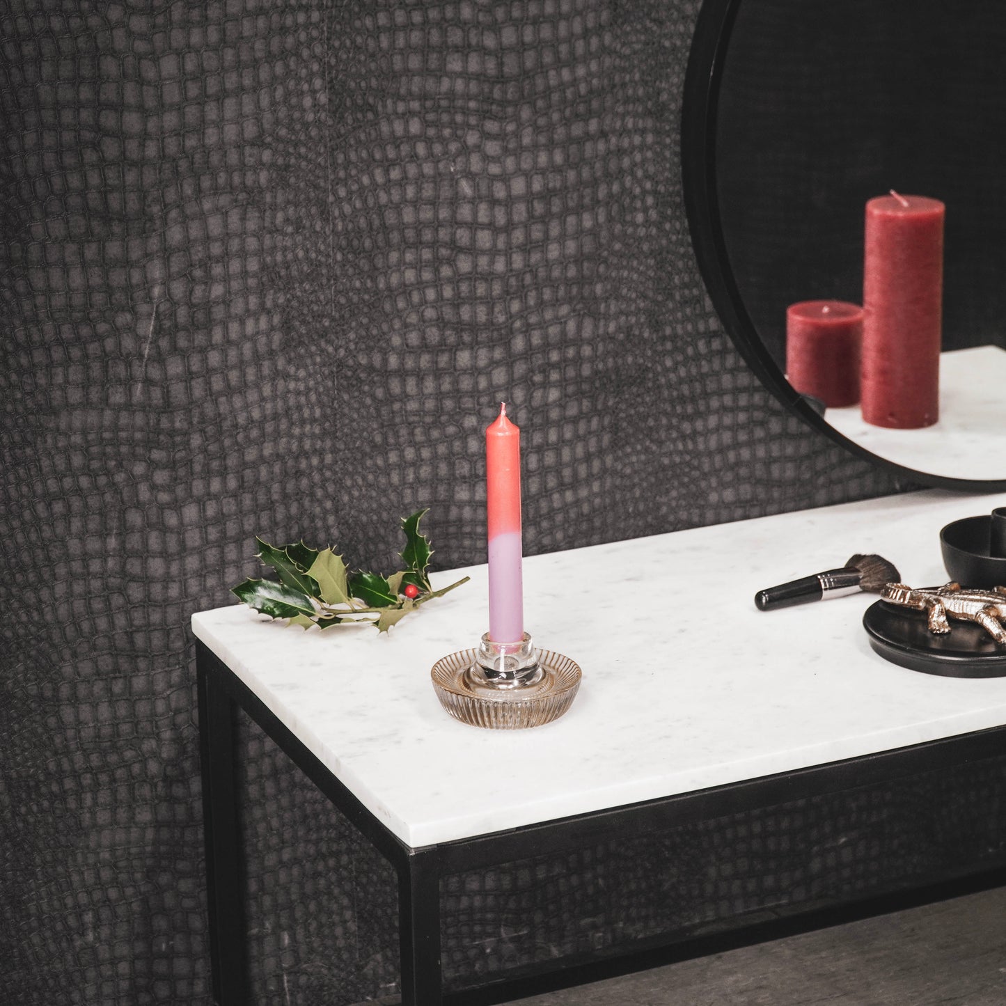 HV Glass Candleholder - Amber - 10x5,5cm