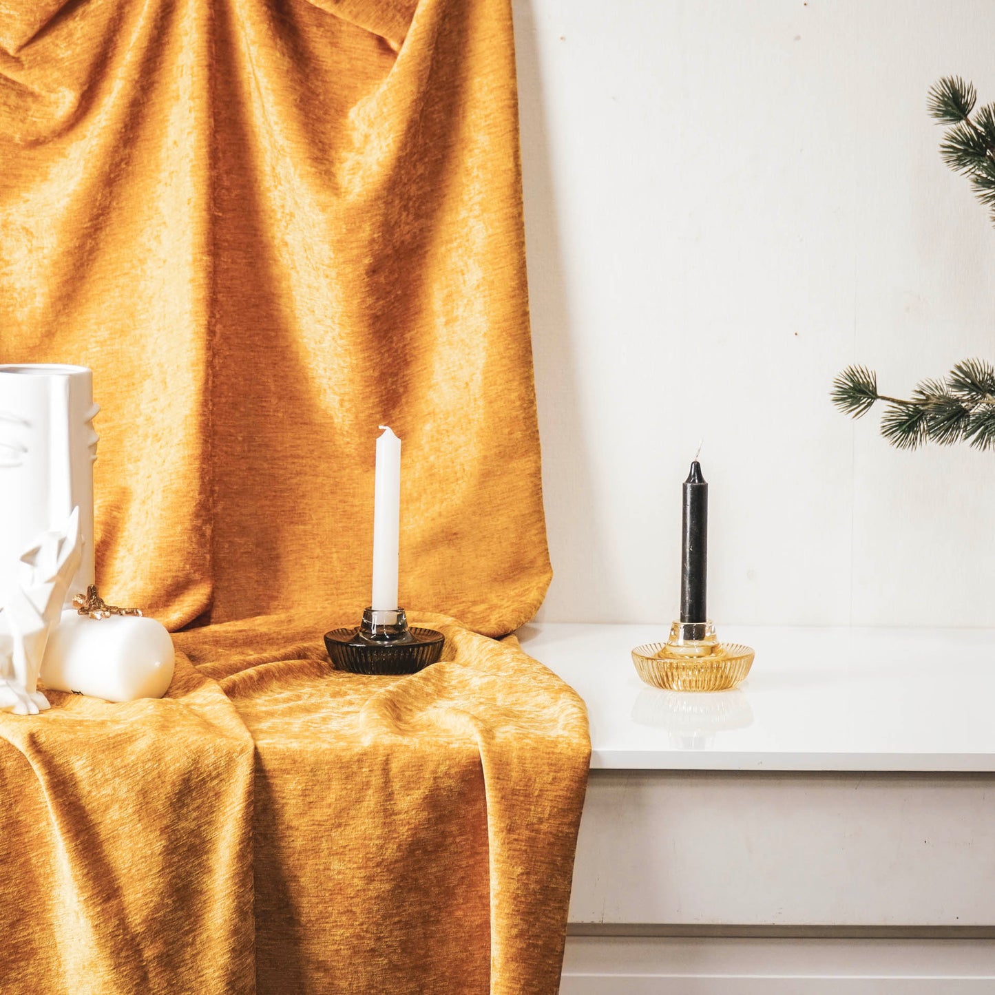 HV Glass Candleholder - Amber - 10x5,5cm
