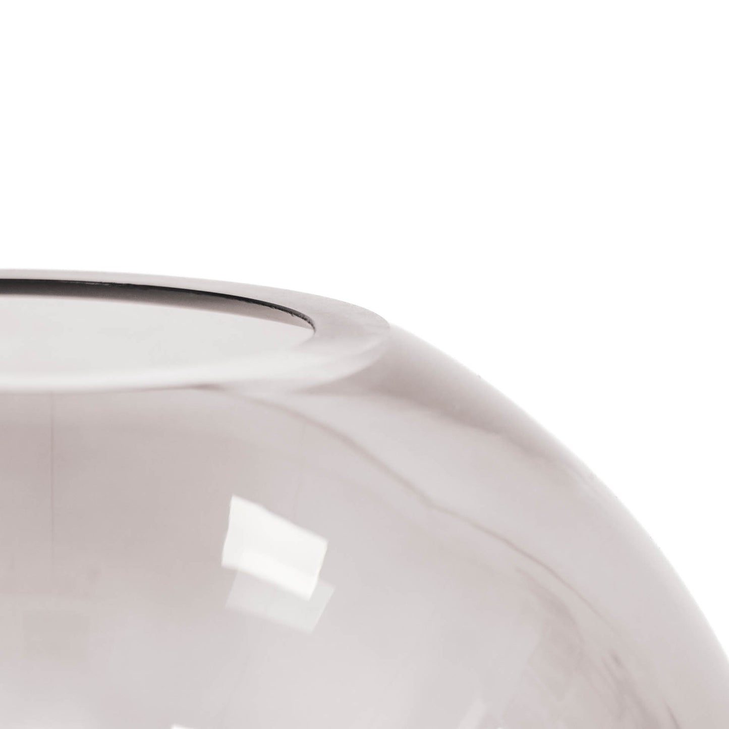 HV Vase Bowl - Smokey Glass - 20,5x23cm