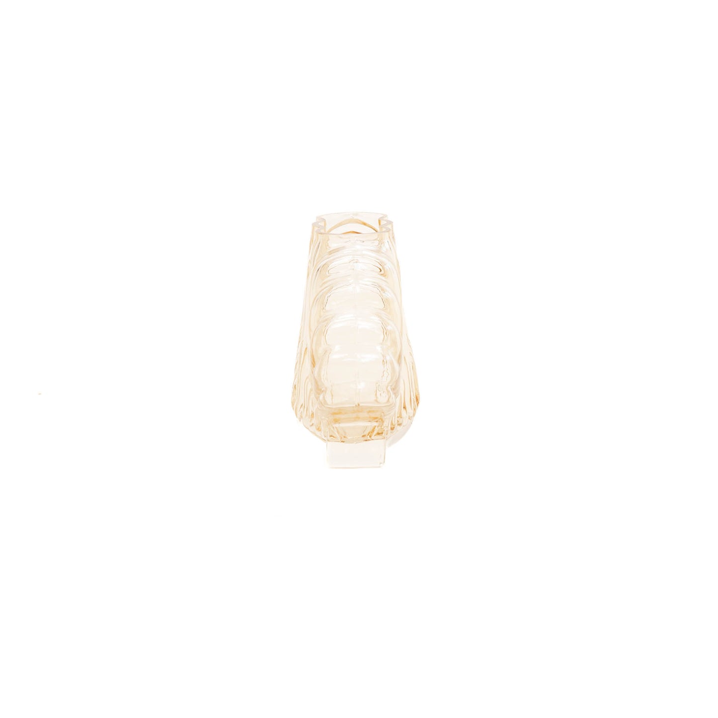 HV Shell Vase - Amber Glass - 19.5x9x16.5cm