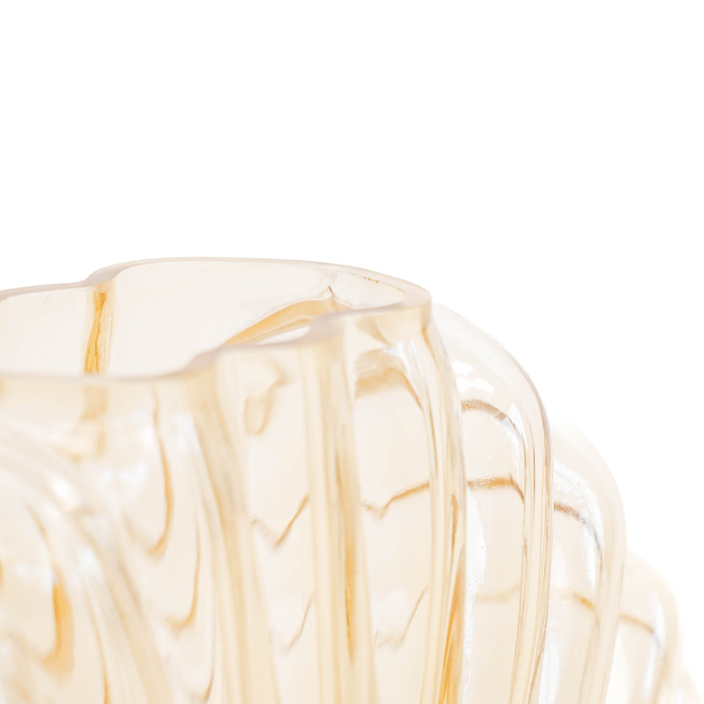 HV Shell Vase - Amber Glass - 19.5x9x16.5cm