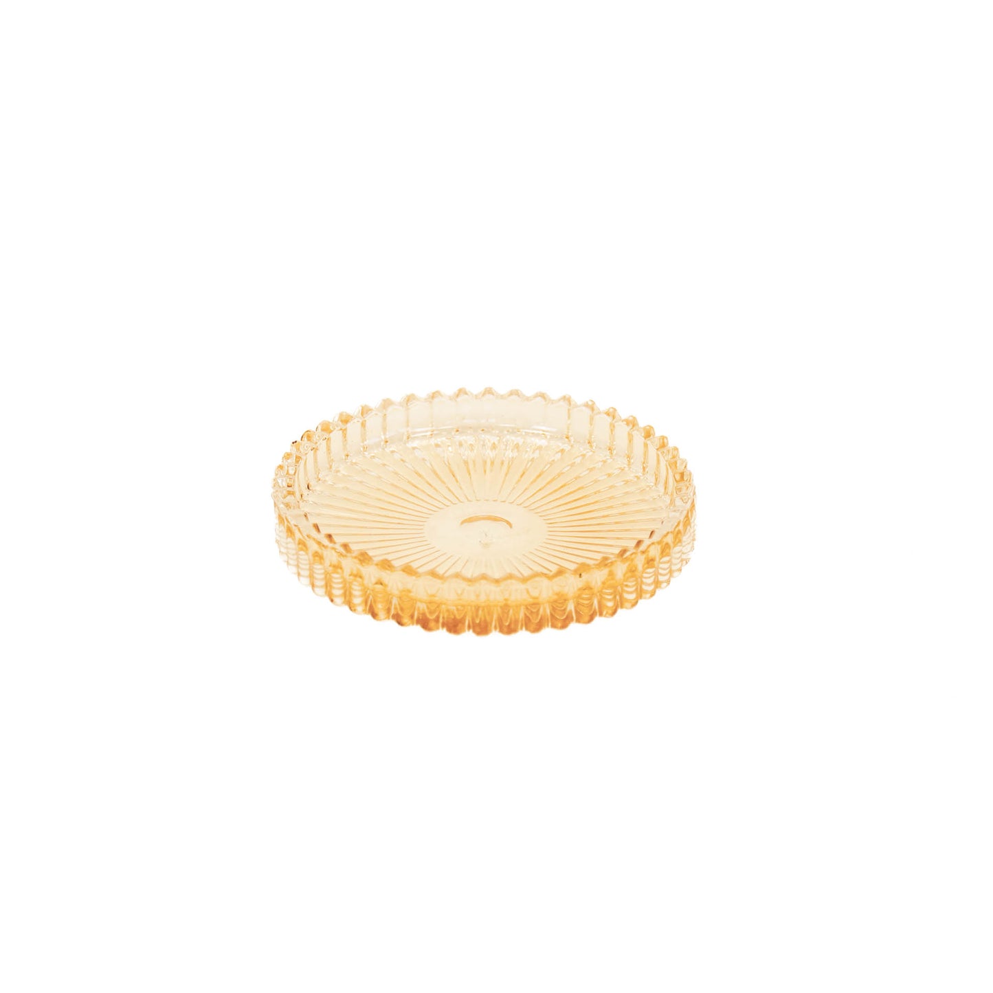 HV Glass tray - Amber - 9.7x1.5cm