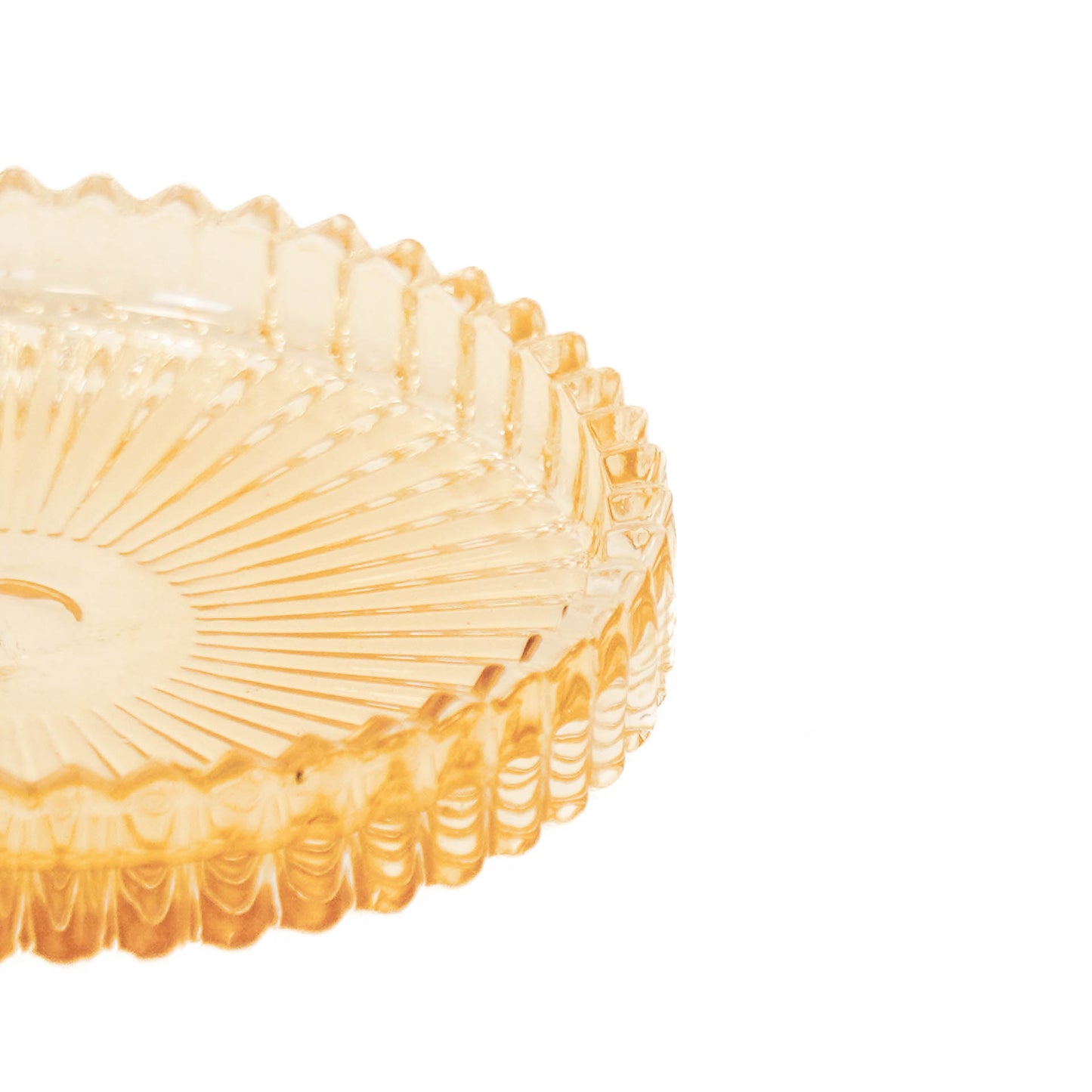 HV Glass tray - Amber - 9.7x1.5cm