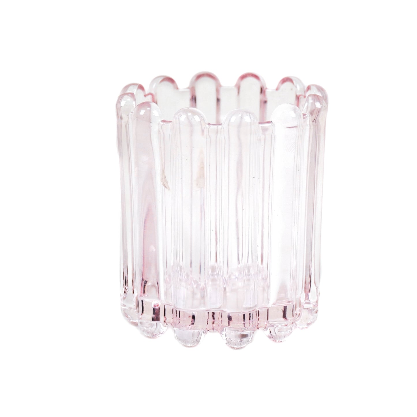 HV Glass Tealightholder - Candleholder - Pink - 9x11cm