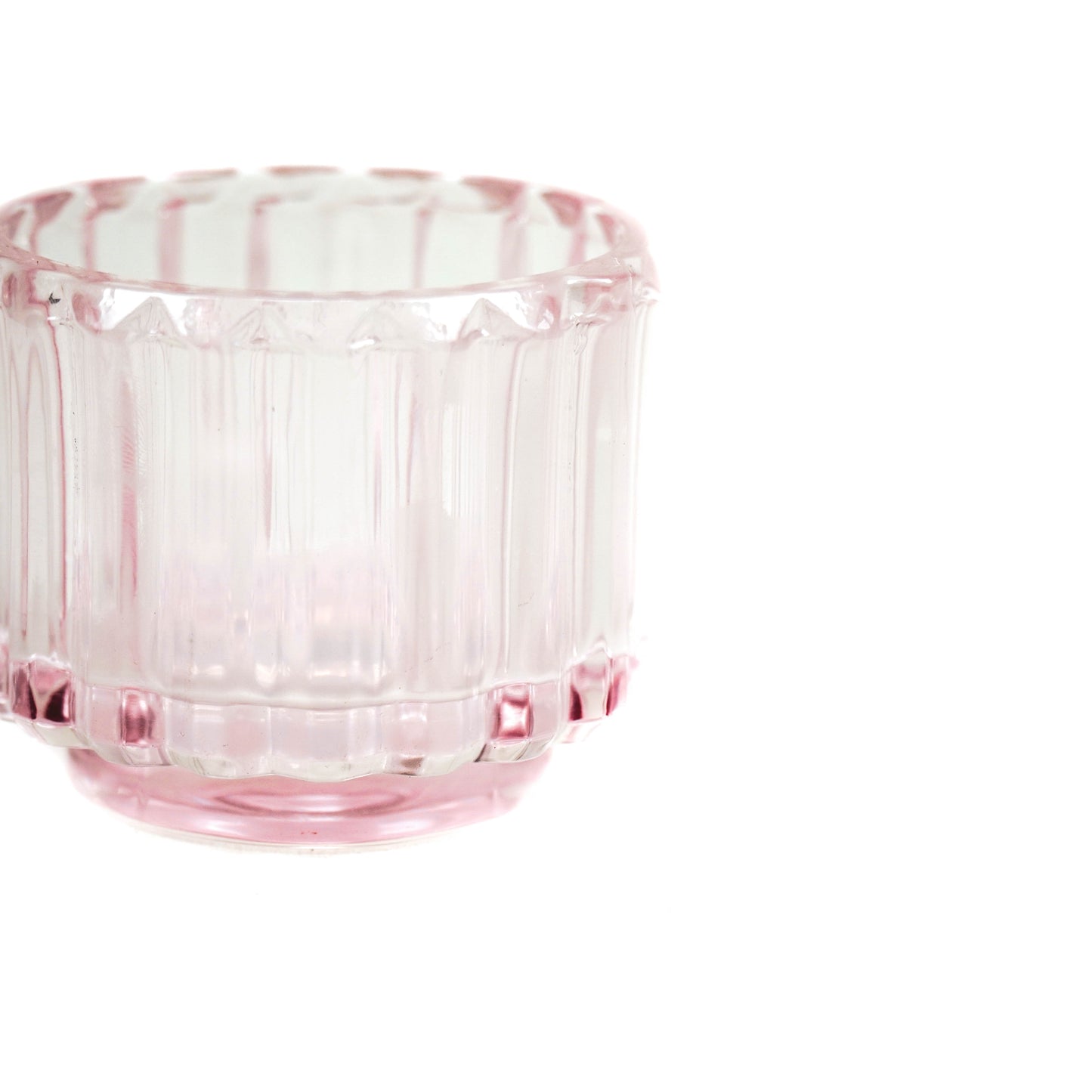 HV Glass Tealightholder Candleholder - Pink - 8x6.5cm
