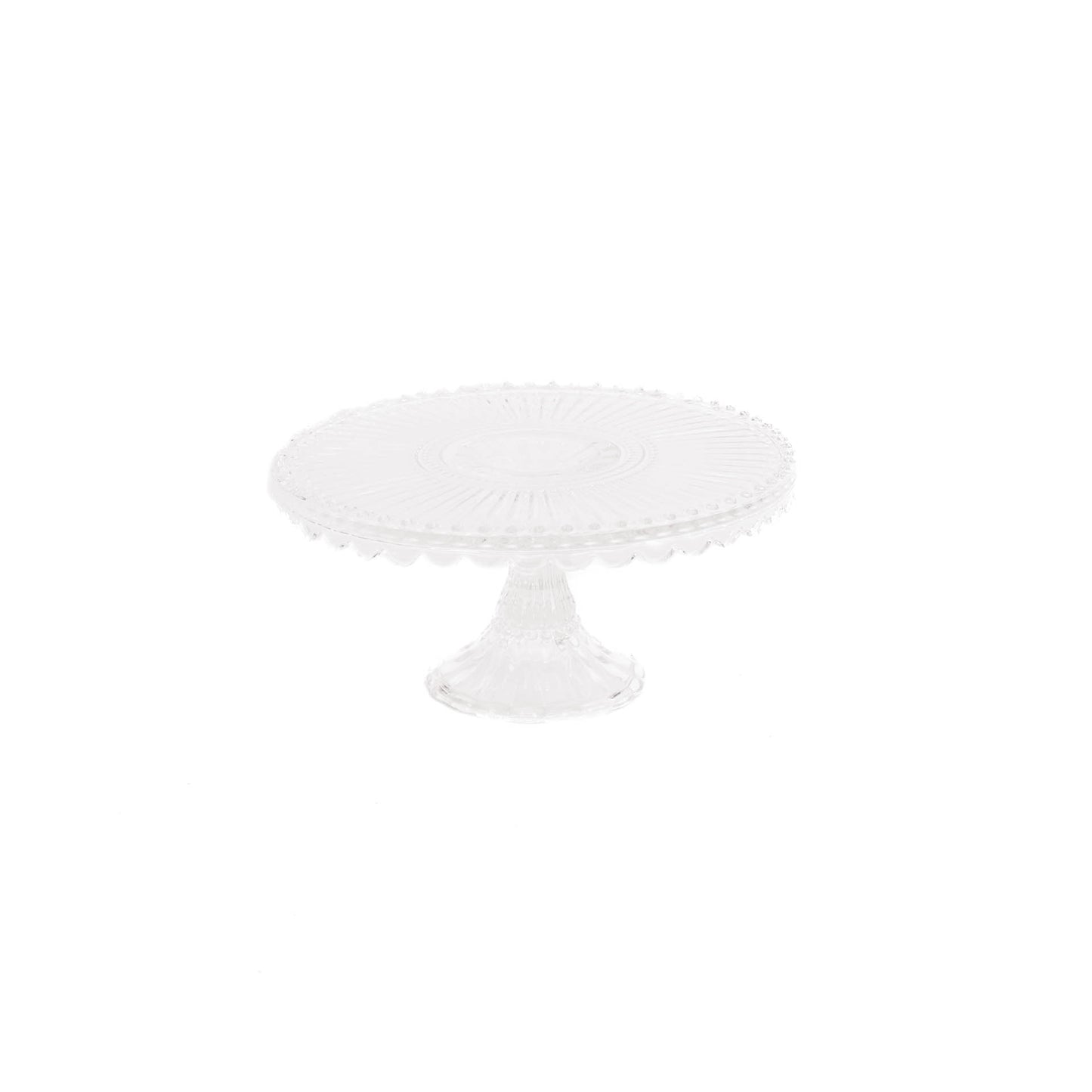 HV Cake Plate - Clear Glass - 20x9cm