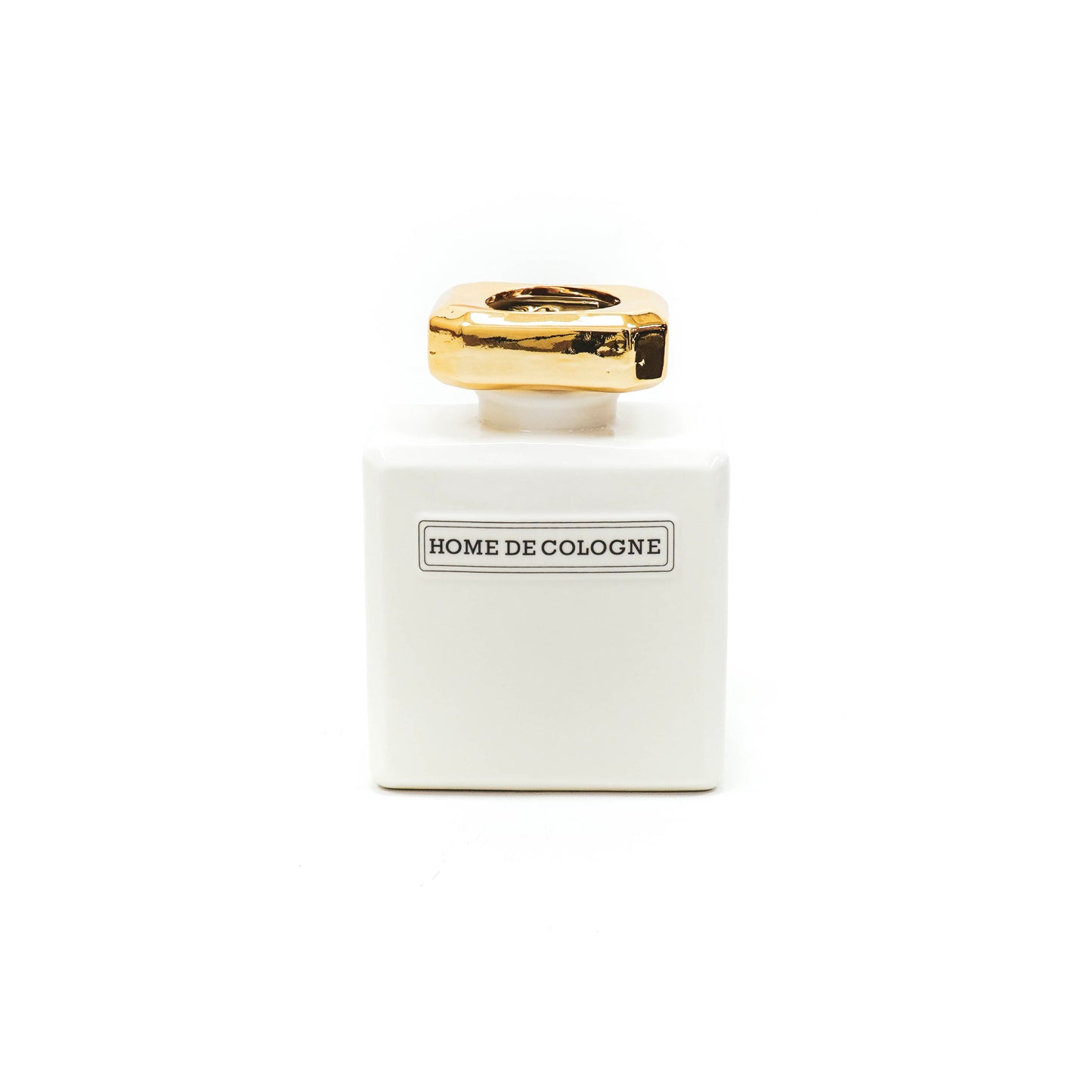 HV Home de Cologne Vase - White/Gold - 14.4x8.8x19.9cm