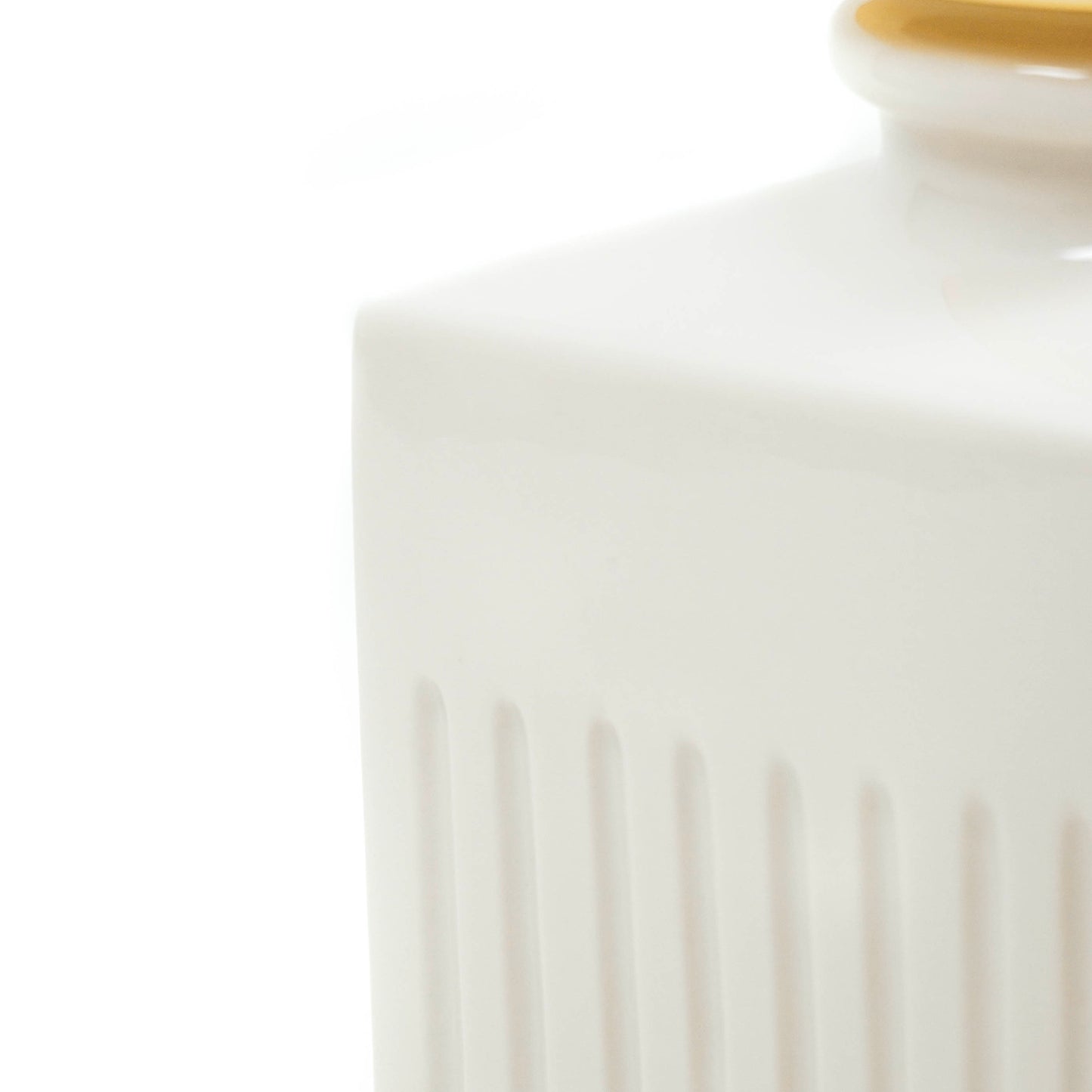 HV Home de Cologne Vase-White/Gold - 14.5x9.3x25.1cm