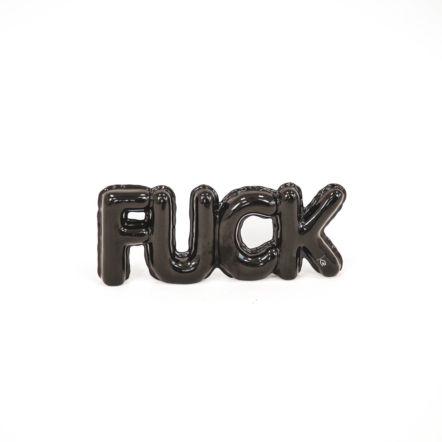 HV Balloon ornament 'Fuck'- 25x83,5x10 cm - Black