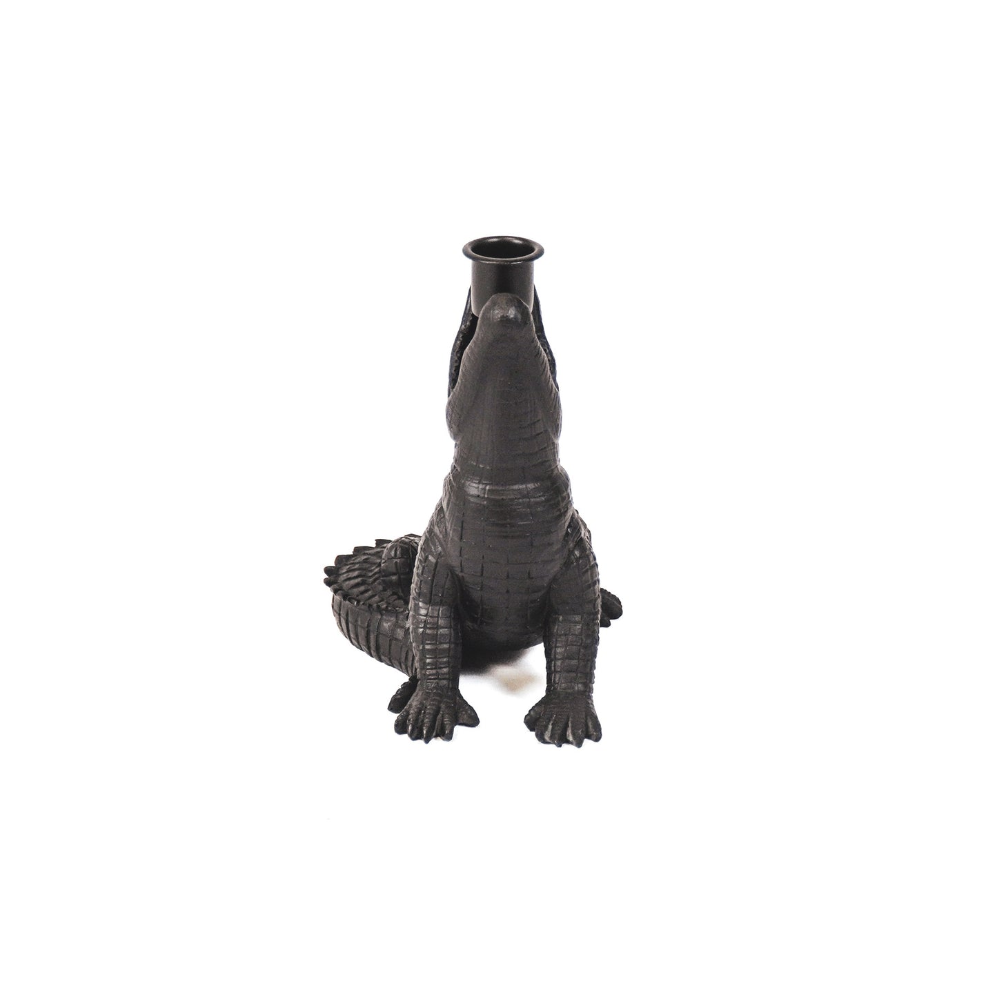 Housevitamin Crocodile Candle holder - Black - 15x18x12cm