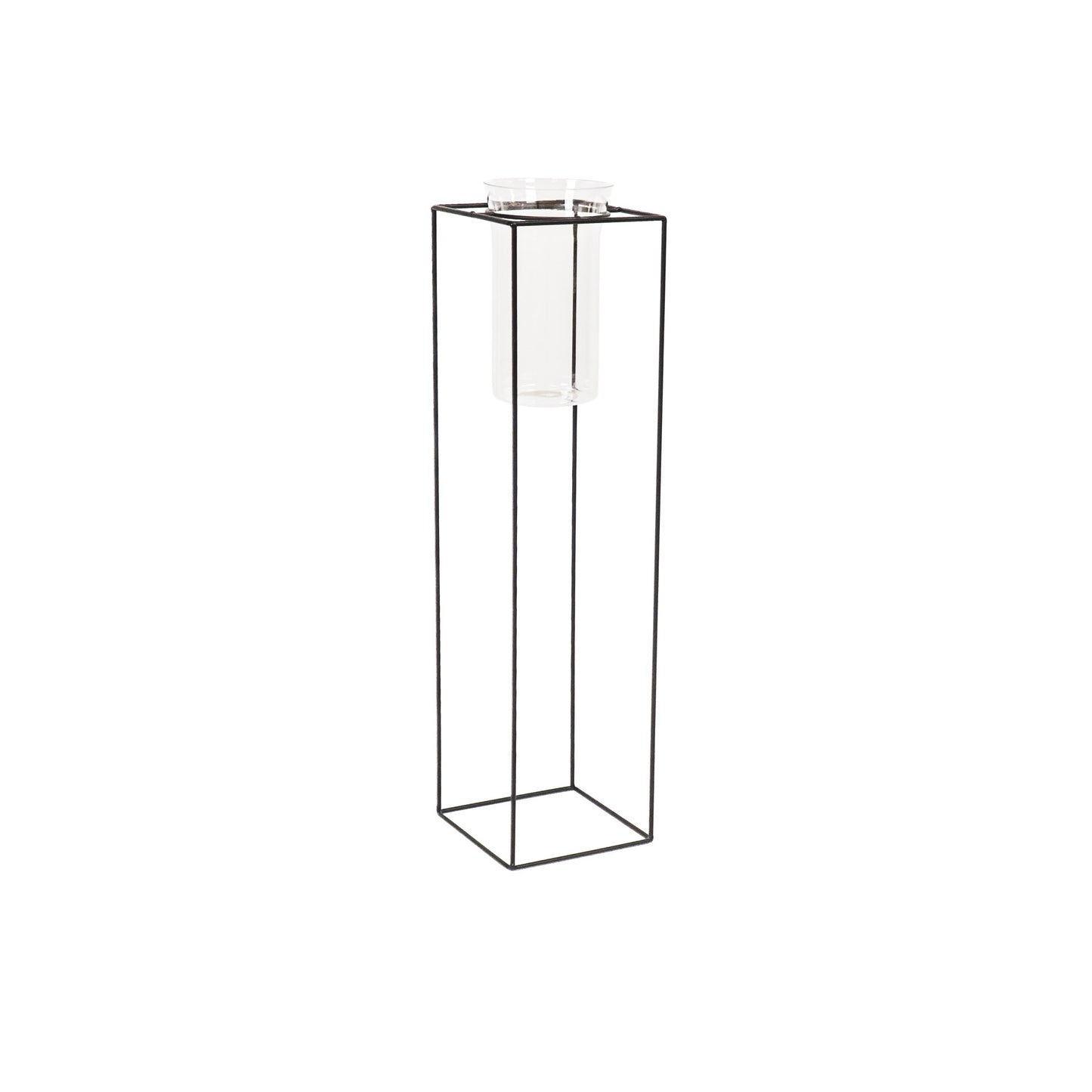 HV Standing Vase in Metal Standard Black - 16x16x60cm