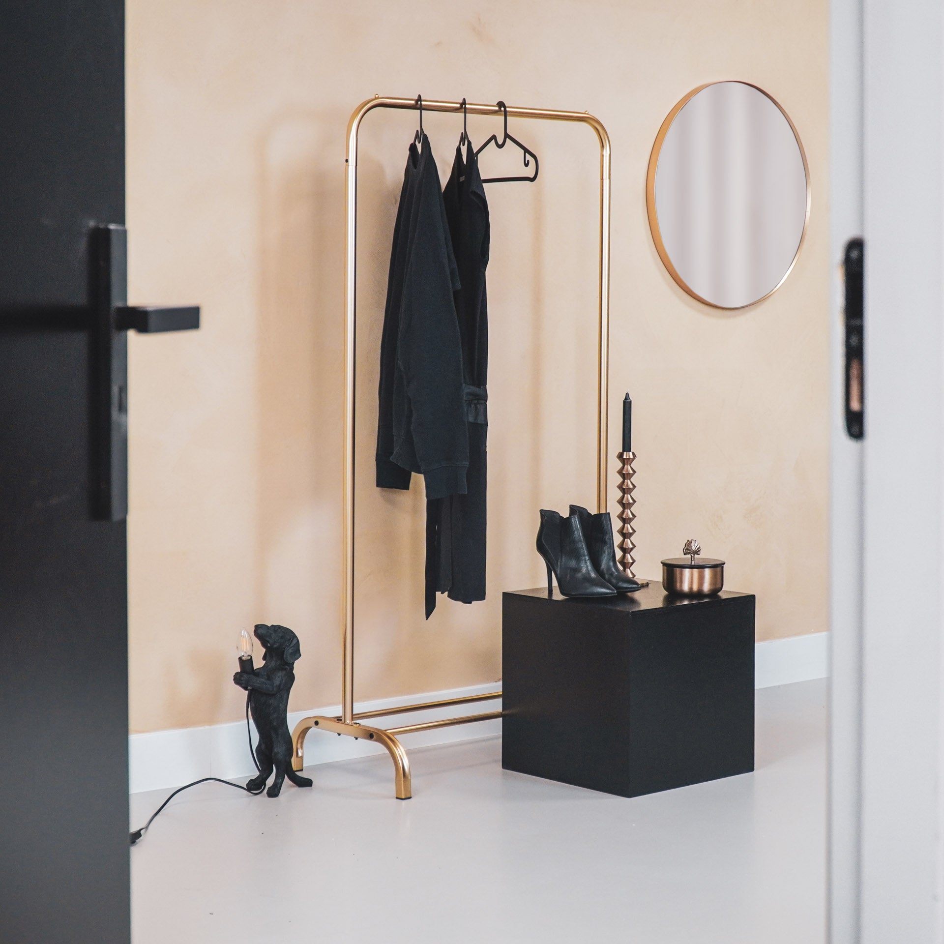 Clothrack - Metal - Gold - 80x40x150cm