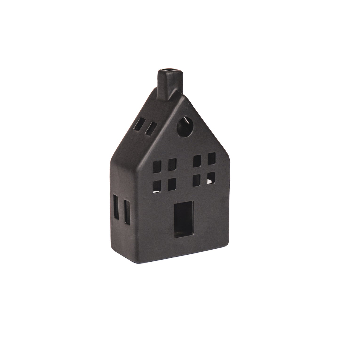 Housevitamin House Tealight Holder - Black - 12x6x19,5cm