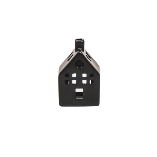 HV House Tealight Holder - Black - 9x6x14,5cm