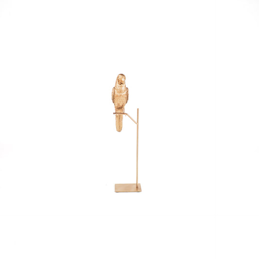 HV Parrot on a Stick- Gold 8.5x11x44 cm