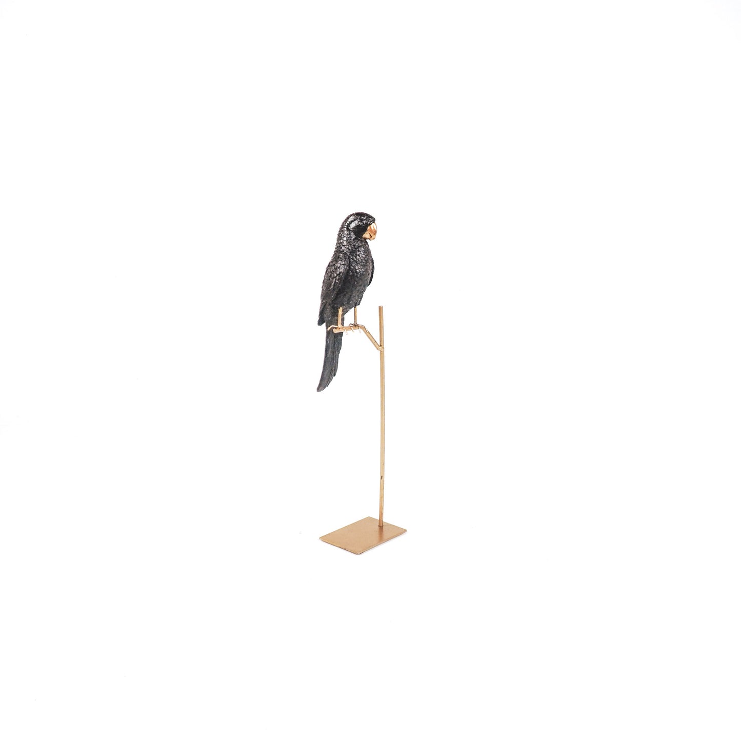HV Parrot on a Stick- Gold/ Black - 8.5x11x44 cm