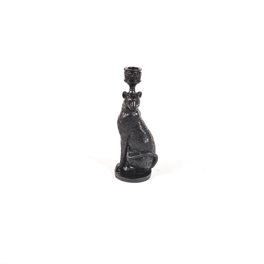 Housevitamin Leopard Candle holder - Black - 10x10x26cm