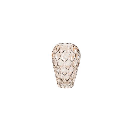 Vase - Pattern - Glass - Smokey - 12x22cm