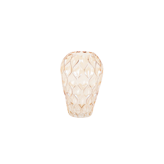 Vase - Pattern - Glass - Amber - 16x27cm