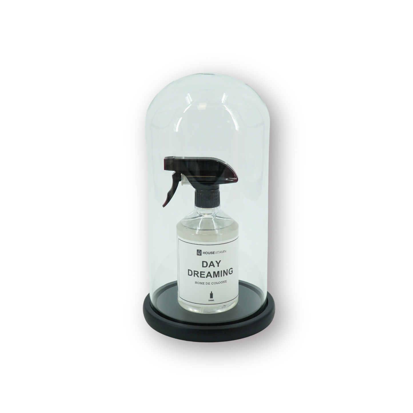 Bell Jar - Glass/Wood - Black - 17x17x32cm