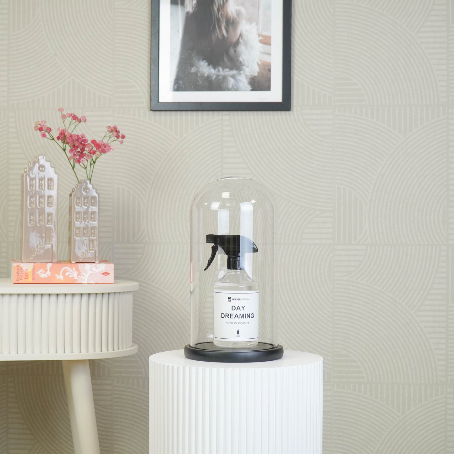 Bell Jar - Glass/Wood - Black - 17x17x32cm