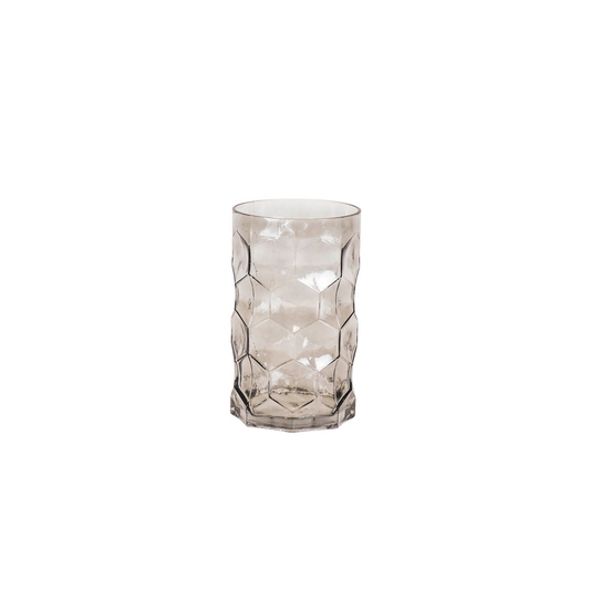 Vase - Pattern - Glass - Smokey - 15x24,5cm
