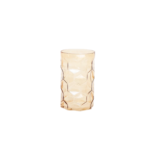 Vase - Pattern - Glass - Amber - 15x24,5cm