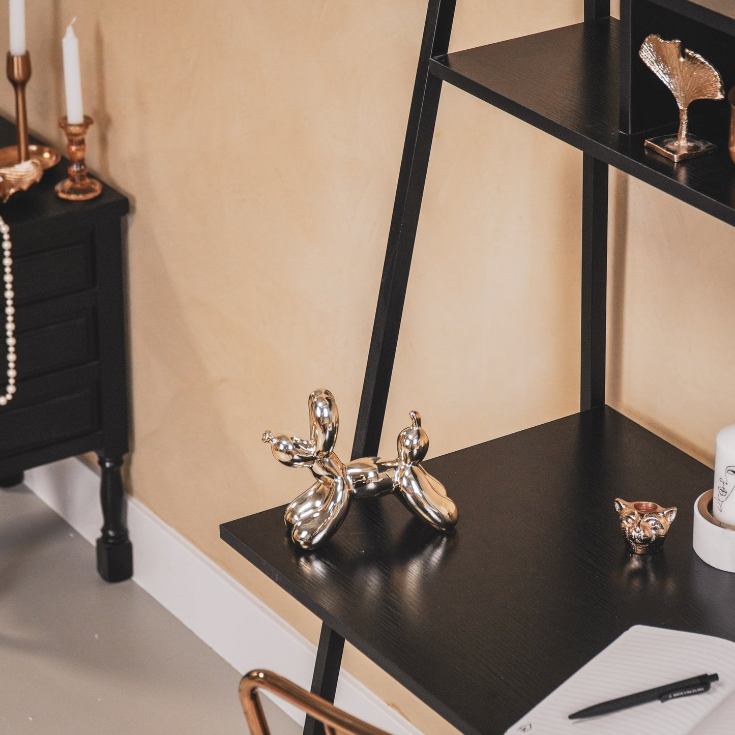 Ornament - Balloon Dog - Ceramic - Gold - 18x7x14,5cm