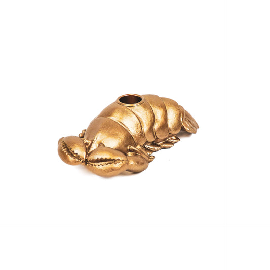 Housevitamin Lobster Candle holder - Gold - 16x10x5cm