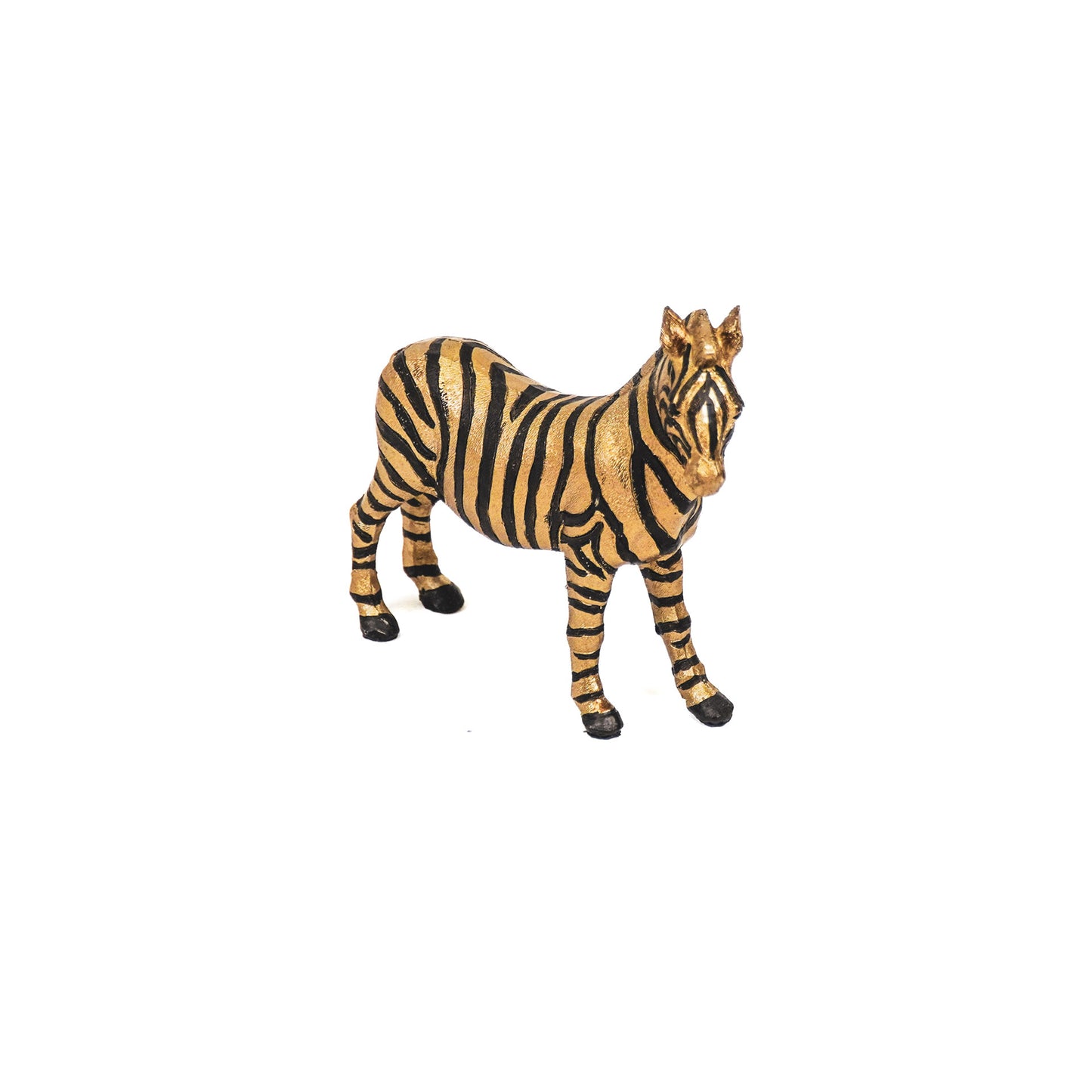 HV Zebra Figurine - Gold/Black - 13,5x4x12cm