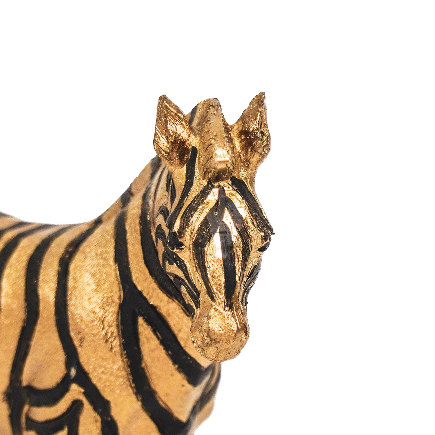 HV Zebra Figurine - Gold/Black - 13,5x4x12cm