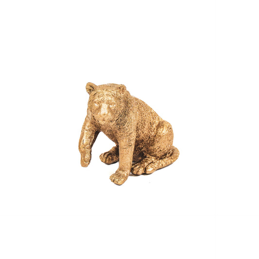 Housevitamin Tiger Figurine - Gold - 10,6x6,5x9,5cm