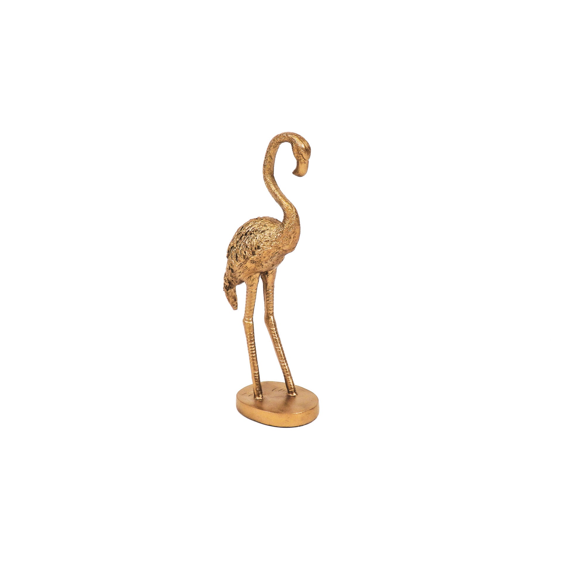 HV Flamingo Figurine - Gold - 12x8x31cm – Housevitamin