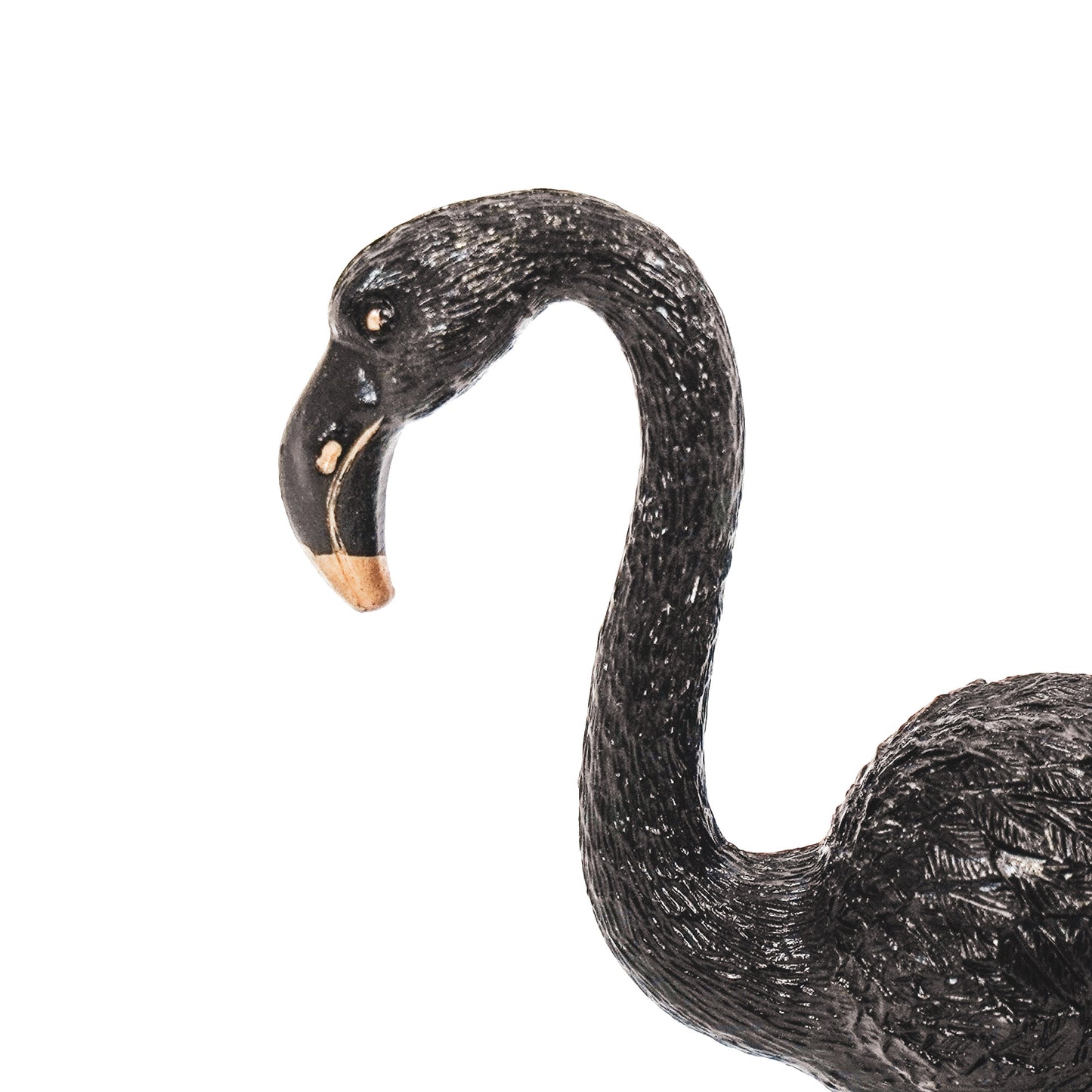 HV Flamingo Figurine - Black - 12x8x31cm