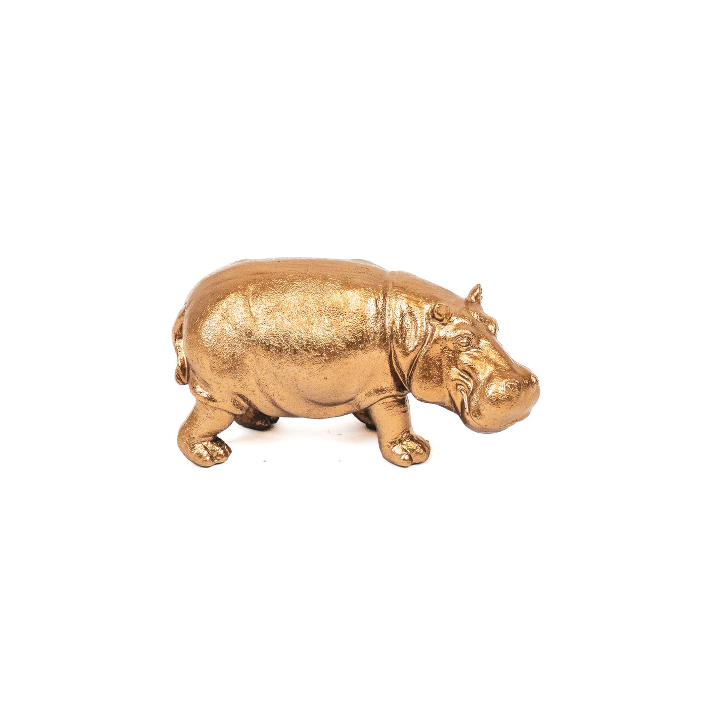 HV Hippo Figurine - Gold - 14x6,5x7,5cm