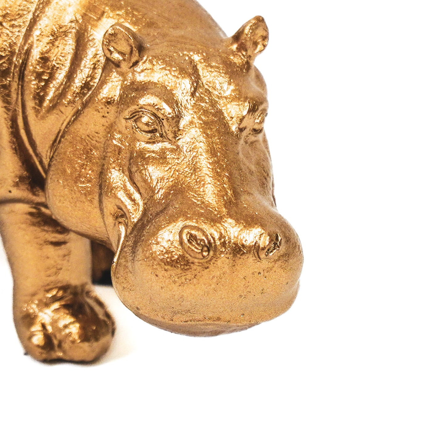 HV Hippo Figurine - Gold - 14x6,5x7,5cm