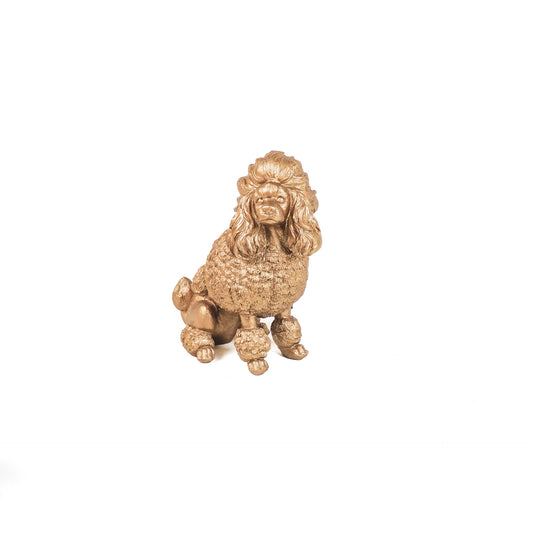 HV Poodle Dog- Gold- 21.5x13x26.5 cm