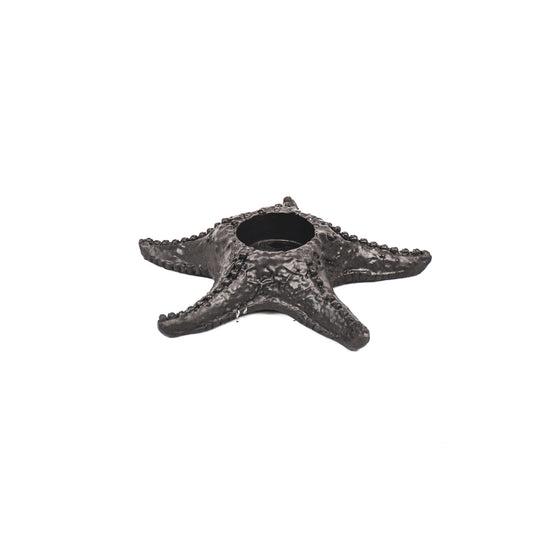 HV Starfish Tealight holder - Black - 16x14x3,5cm