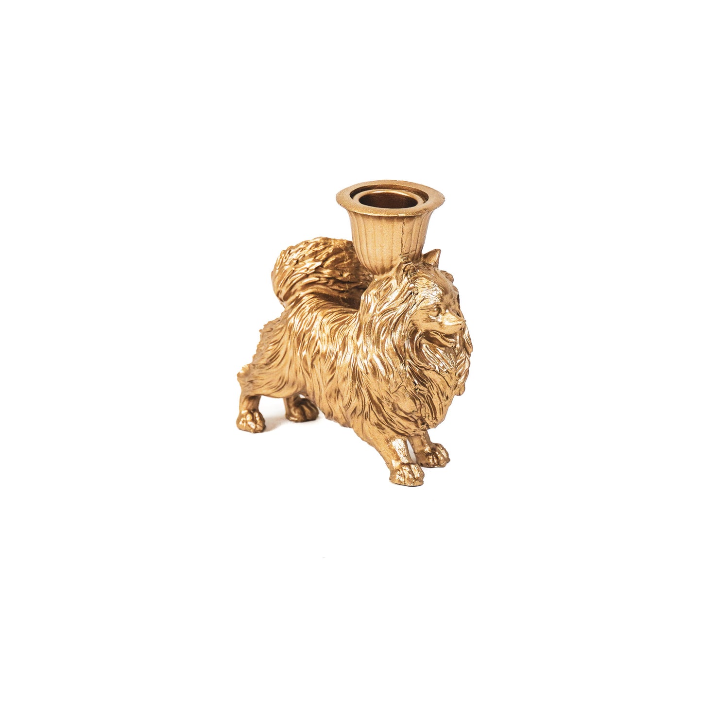 HV Pomeranian Candle Holder - Gold - 11,7x5,5x12cm