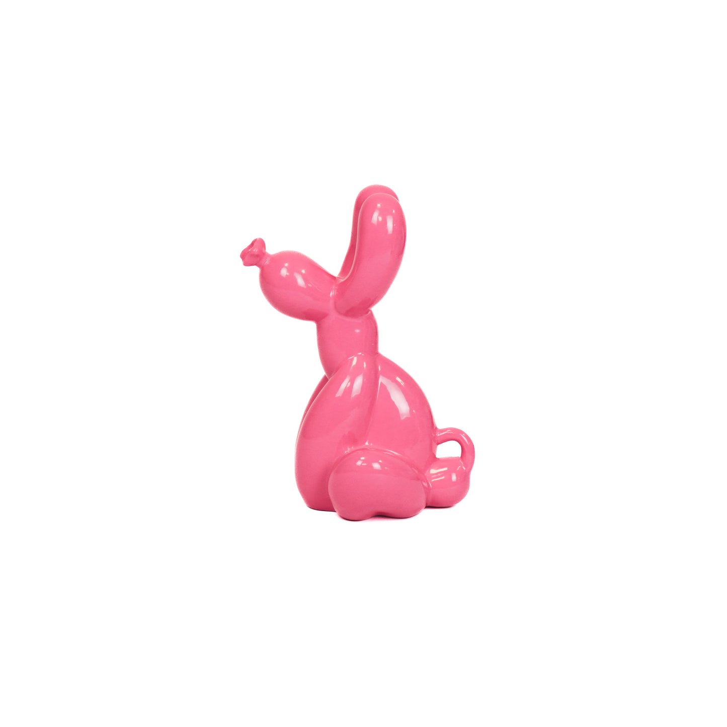Ornament - Pooping Balloon Dog - Ceramic - Pink - 24x9x14cm