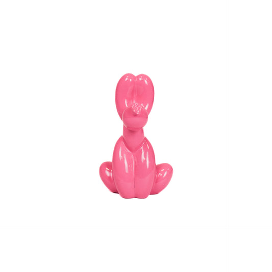 Ornament - Pooping Balloon Dog - Ceramic - Pink - 24x9x14cm