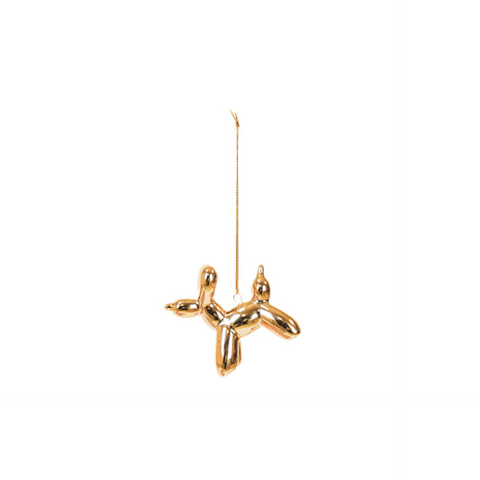 Ornament - Balloon Dog Hanger - Ceramics - Gold - 6,5x3x6cm