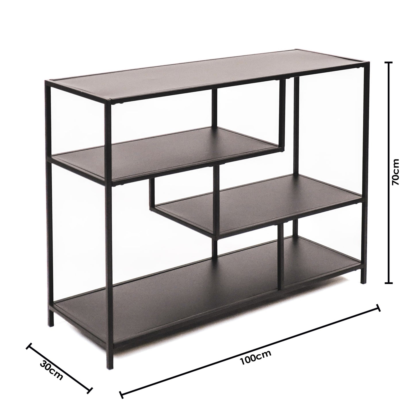 HV Styling Dresser - Metal- Black - 100x35x75cm