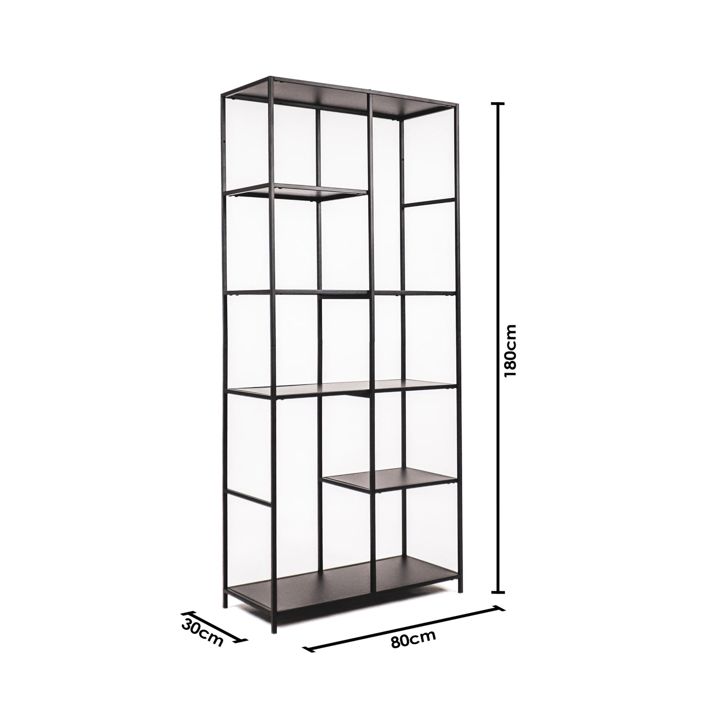 HV Styling Cabinet -Metal- Black - 82x35x180cm