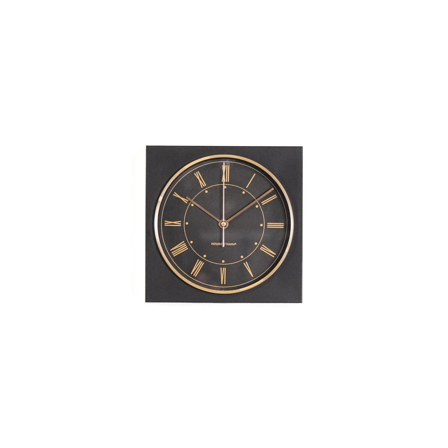 HV Cabinet Clock- Black- 16.5x6.3x16.5cm