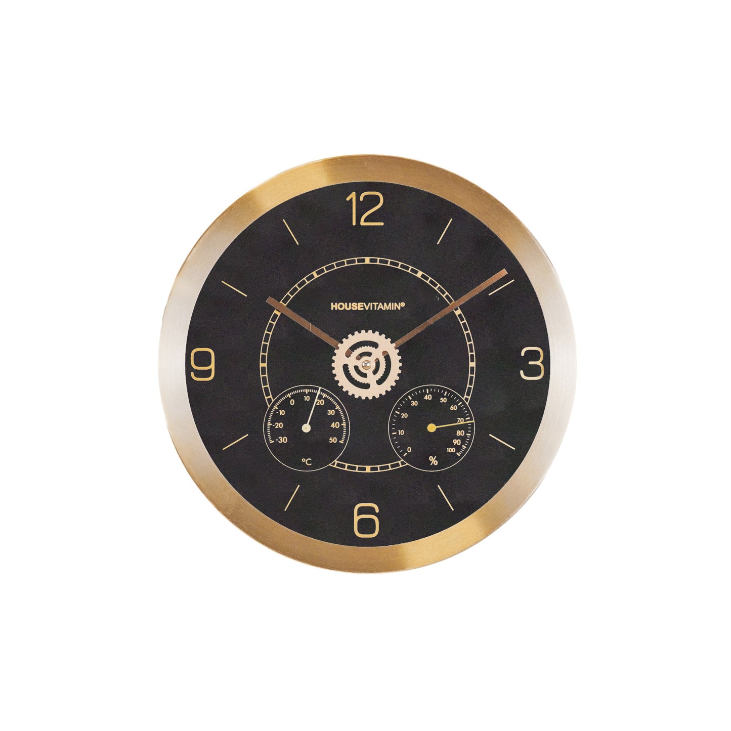 Housevitamin Clock Subdials- Black- 30x4,2x30cm