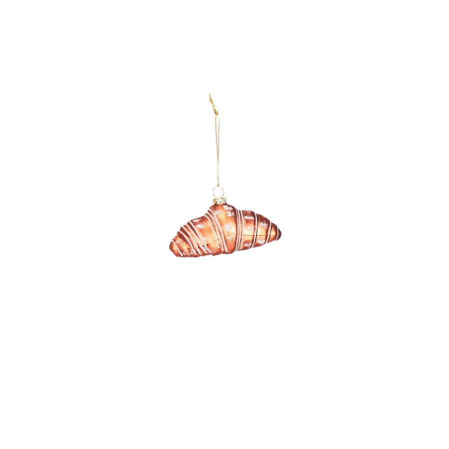 Ornament Xmas Hanger Croissant -  Glass - 9,5x5x4,5cm